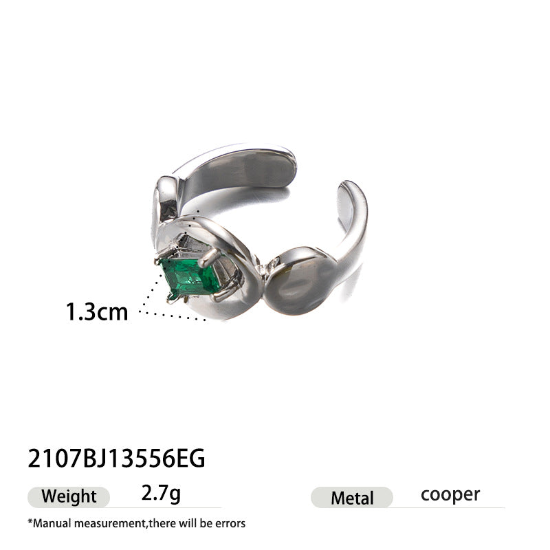 Wholesale Unique Irregular Shape Zirconium No Ear Bone Clip Earrings