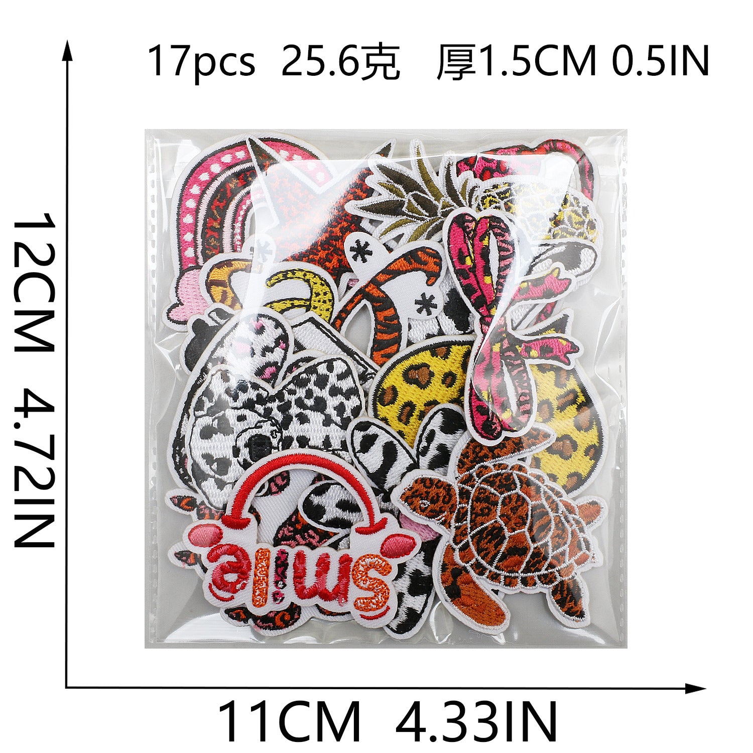 Wholesale Fashion Animal Print Embroidered Patches Polyester Clothing Decorative Accent Trendy Resale Accessory