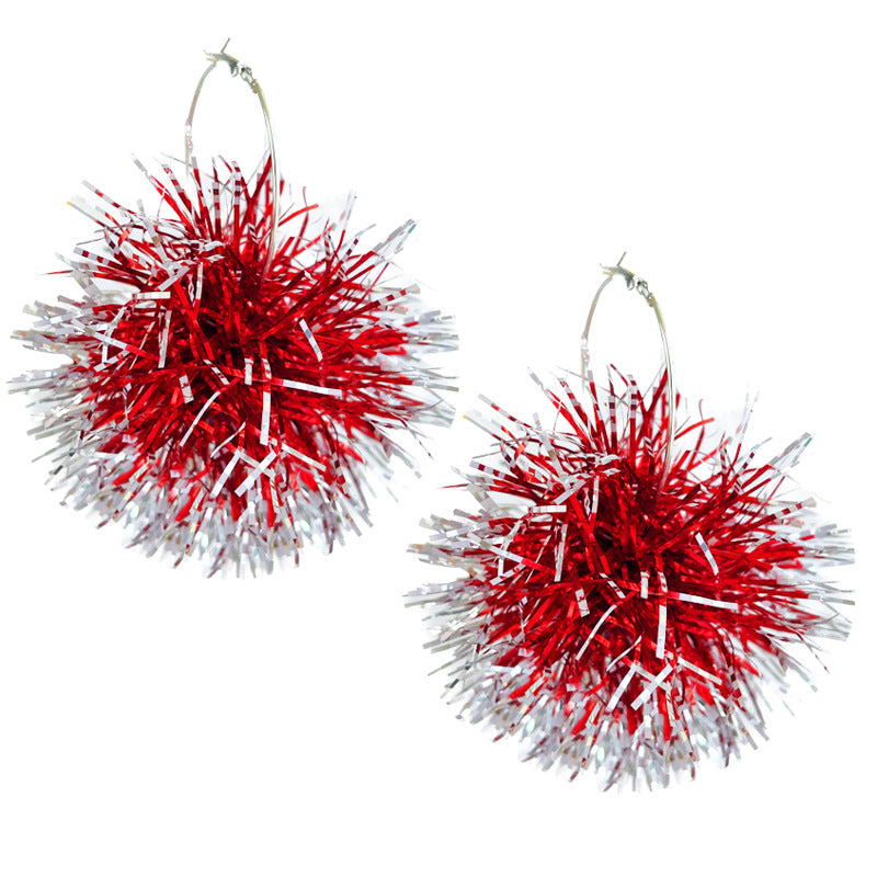 Wholesale 2 Pairs/pack Christmas Atmosphere: Smoke, Christmas Tree, Fruit Plant, Snow Drop Earrings