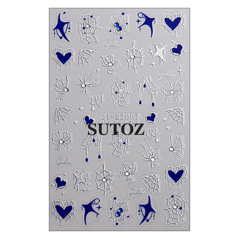 Wholesale  crystal diamond 3D adhesive nail stickers