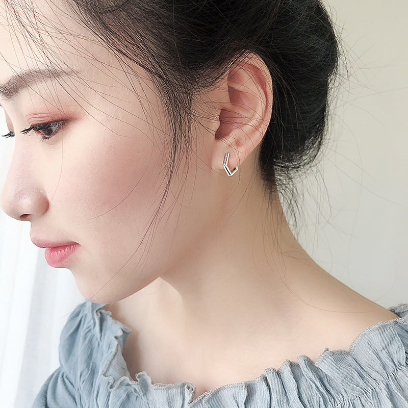 Wholesale Sterling Silver Flower Women's Niche Fashion Elegant Earrings