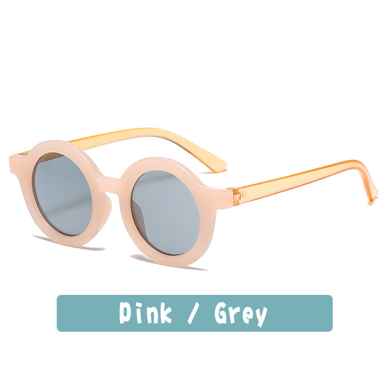 Gafas de sol de PC para niños de marco redondo al por mayor