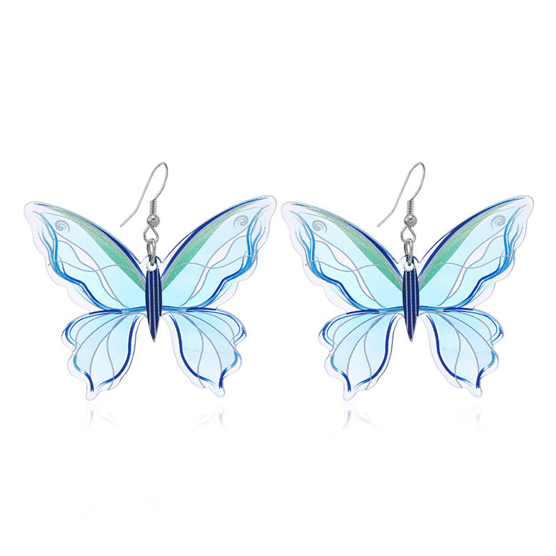 Wholesale New Butterfly Acrylic Earrings