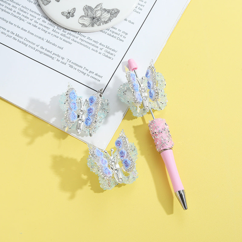 Wholesale 10pcs Heavy Industries Butterfly Flower Handmade Beads