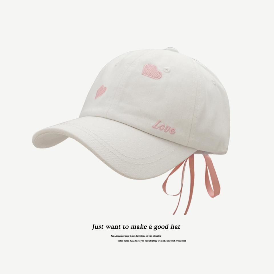 Wholesale Preppy Style Heart Embroidered Baseball Cap