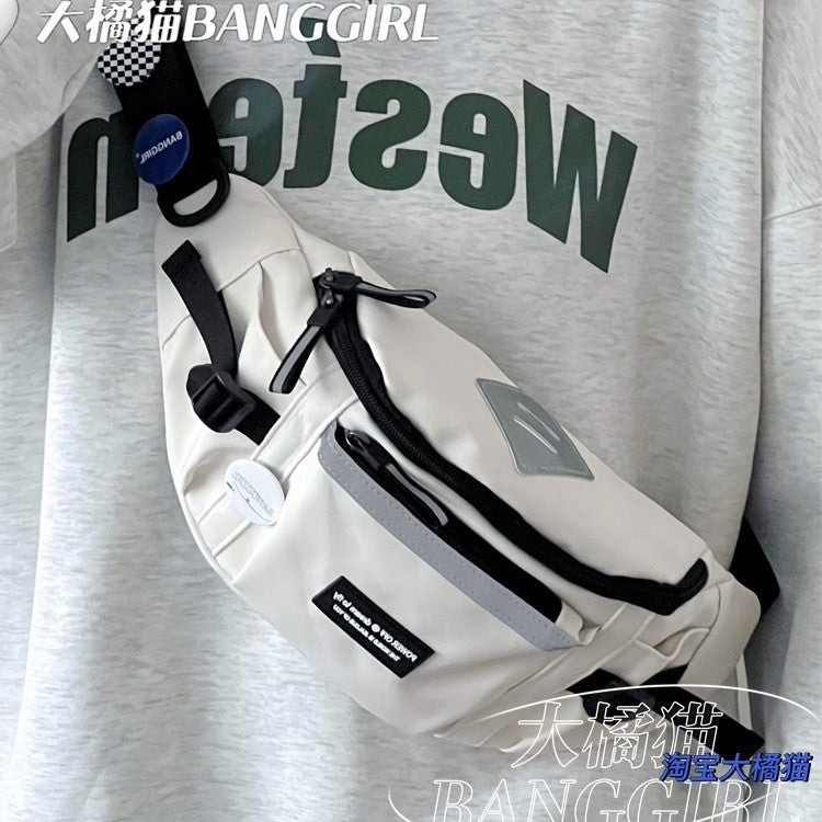 Wholesale Men's chest bag workwear style sports messenger bag versatile student cycling shoulder waist bag