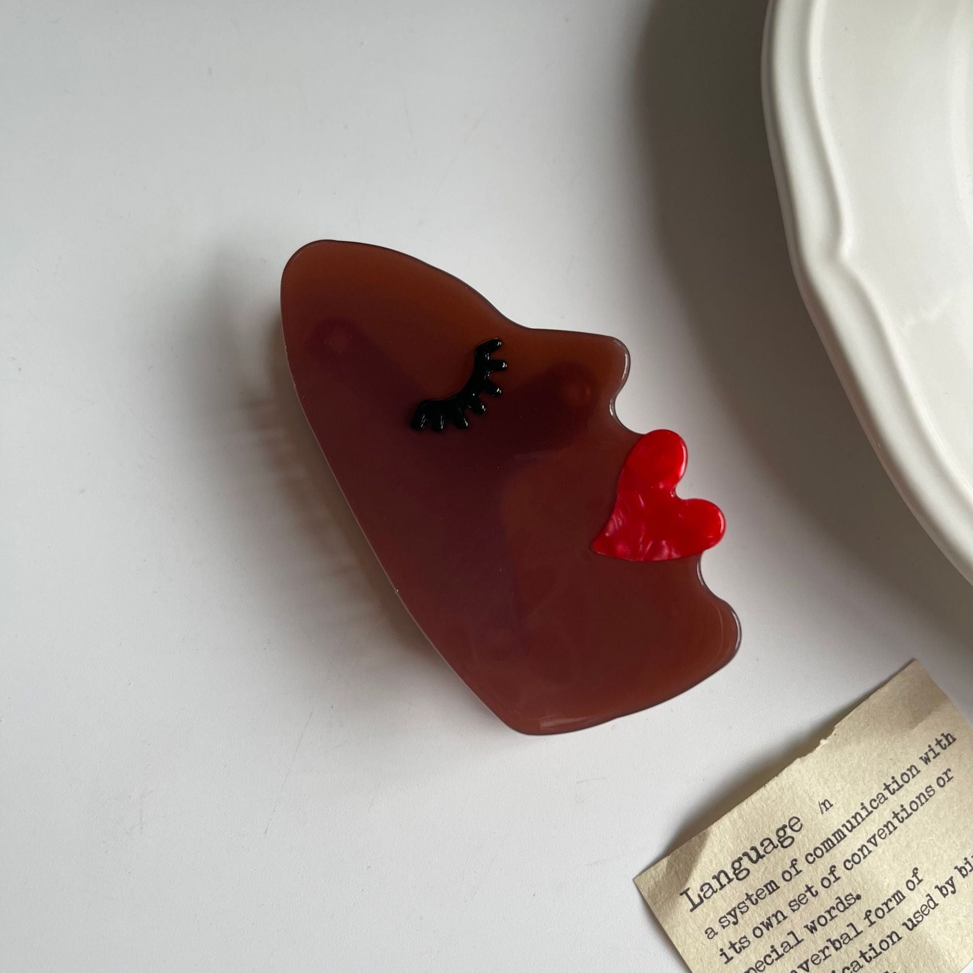 Wholesale Palm Smiley Bouquet Acetate Hairpin