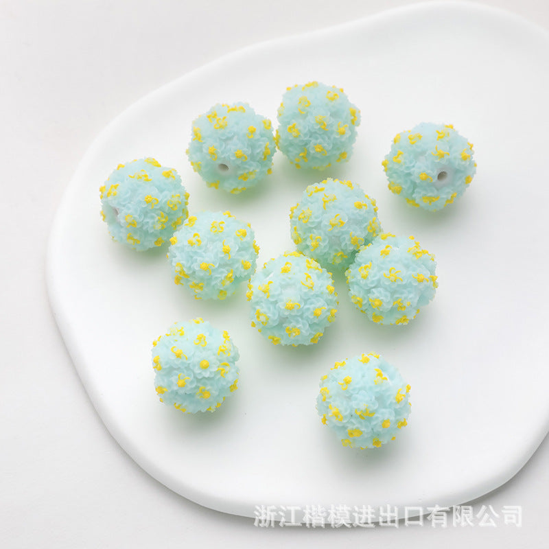 Wholesale of 50PCS Soft Ceramic Multi-color Daisy Flower Beads