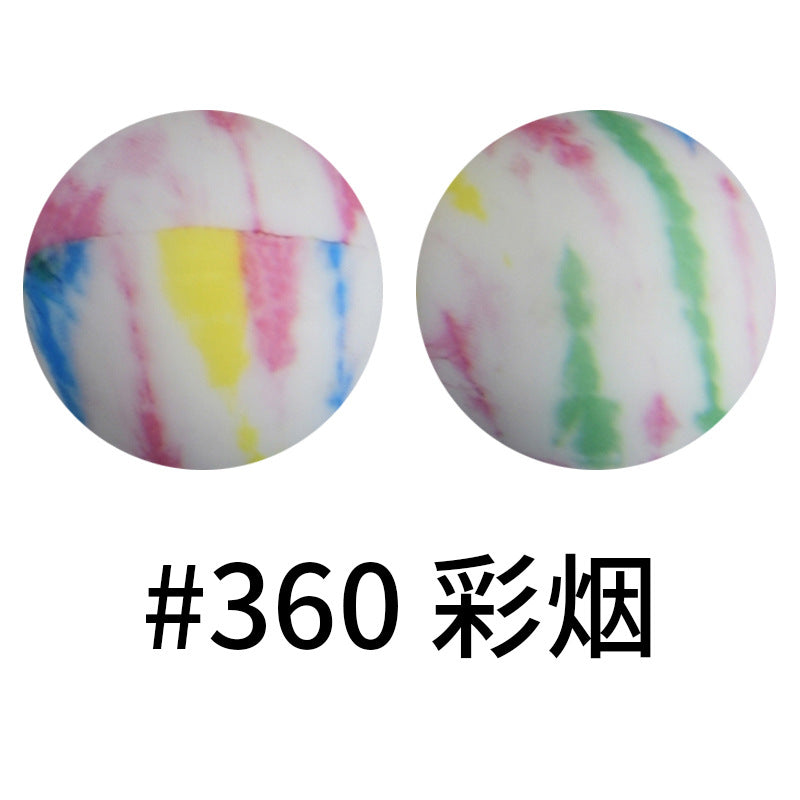 Wholesale 50pcs 16mm Print Silicone Beads Colorful Silicone Water Transfer Beads