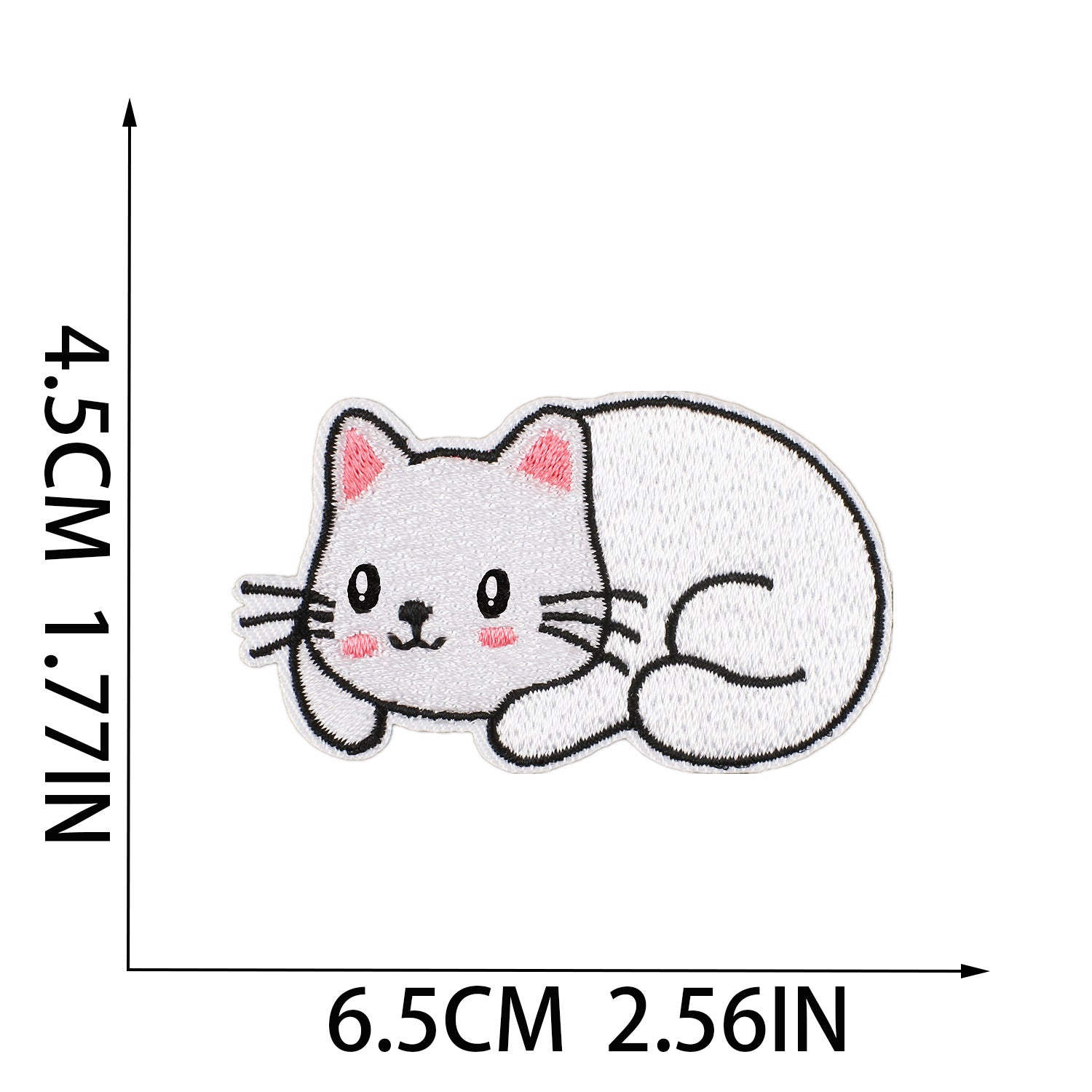 Wholesale Polyester Iron On Embroidery Patch Cat Party Cartoon Kitten Decorative Accent For Clothing Everyday Use