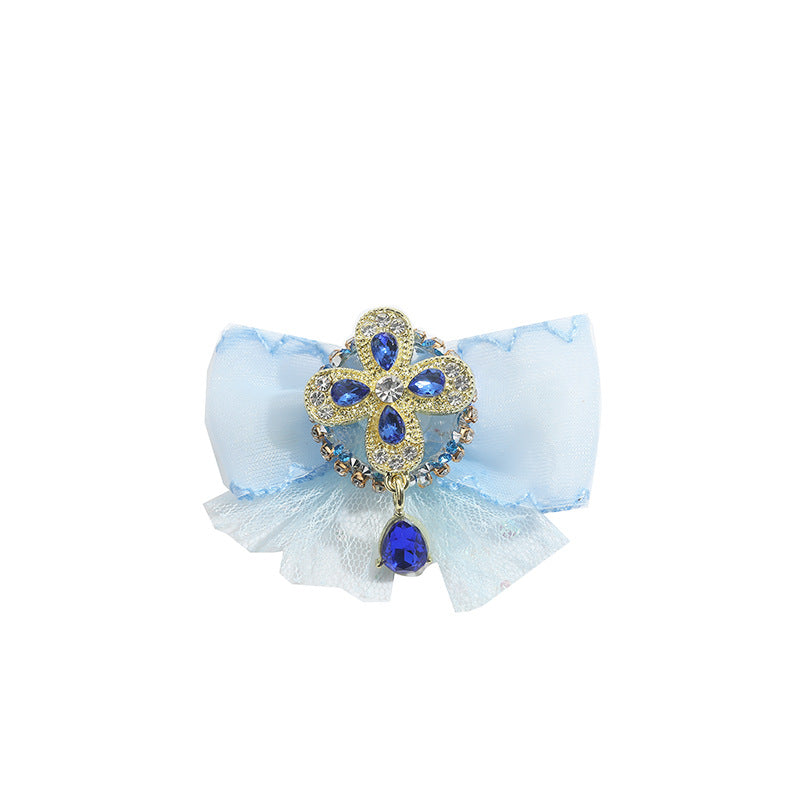 Wholesale 10pcs Heavy Diamond Alloy Pendant Bow Beads