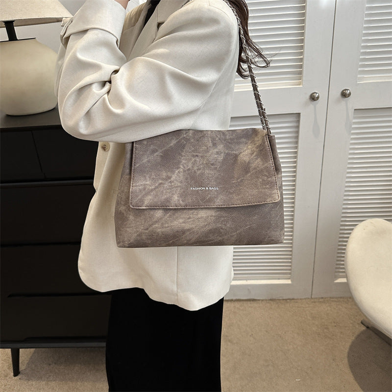 Wholesale Retro Large Capacity Denim Versatile Chain Shoulder Bag