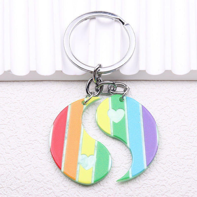 Wholesale Rainbow Acrylic Keychains