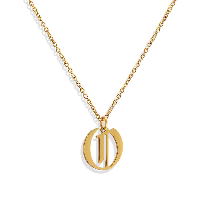 Wholesale Capital Letter Pendant Clavicle Chain Necklace