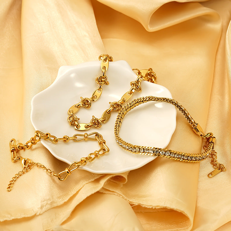 Wholesale Stainless Steel  Electroplated Color-Preserving Bracelet