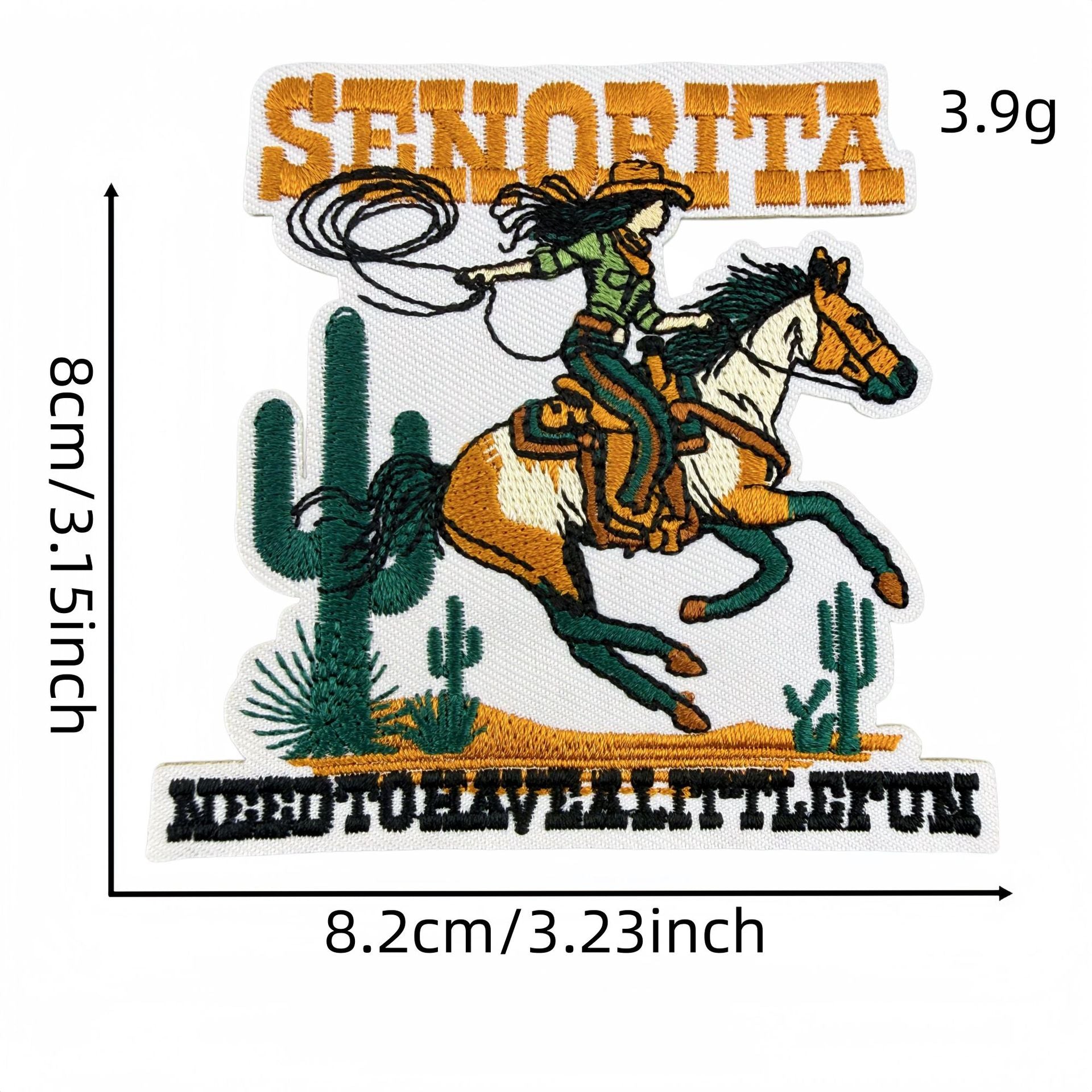 Wholesale Chic Cowgirl Western Embroidered Patch Set 18Pc Leopard Cactus Design Sew On Badge Craft Supply