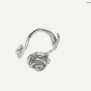 Wholesale Rose-shaped inlaid glass bead clip-on earrings ( for non-pierced ears)