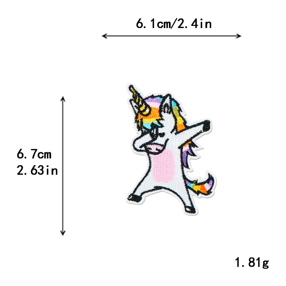 Wholesale  DIY Embroidered Unicorn Cloth Patch Hat Clothes Patch