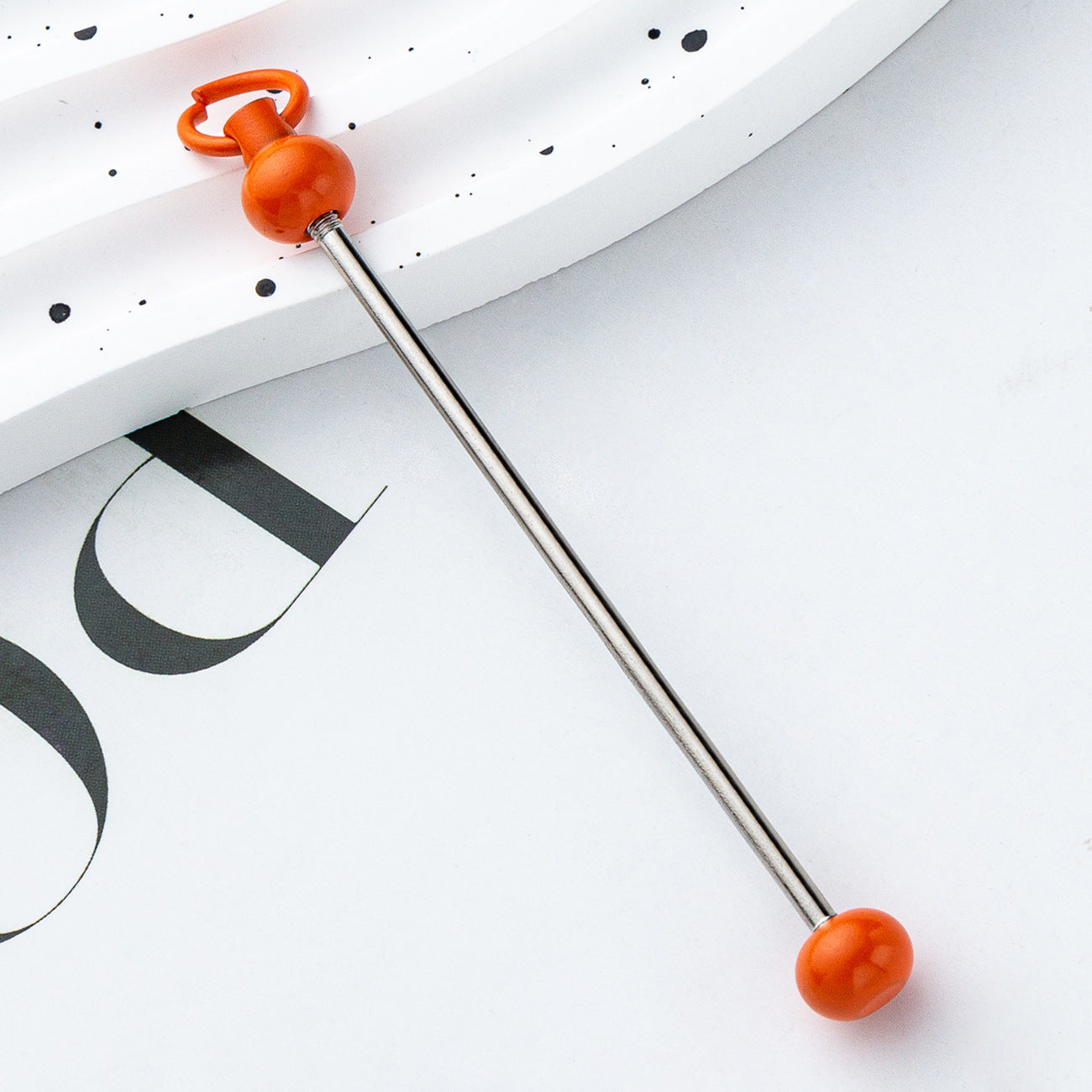 Wholesale Beadable Bar Colorful Candy Color DIY for Beaded Metal Keychain Bar