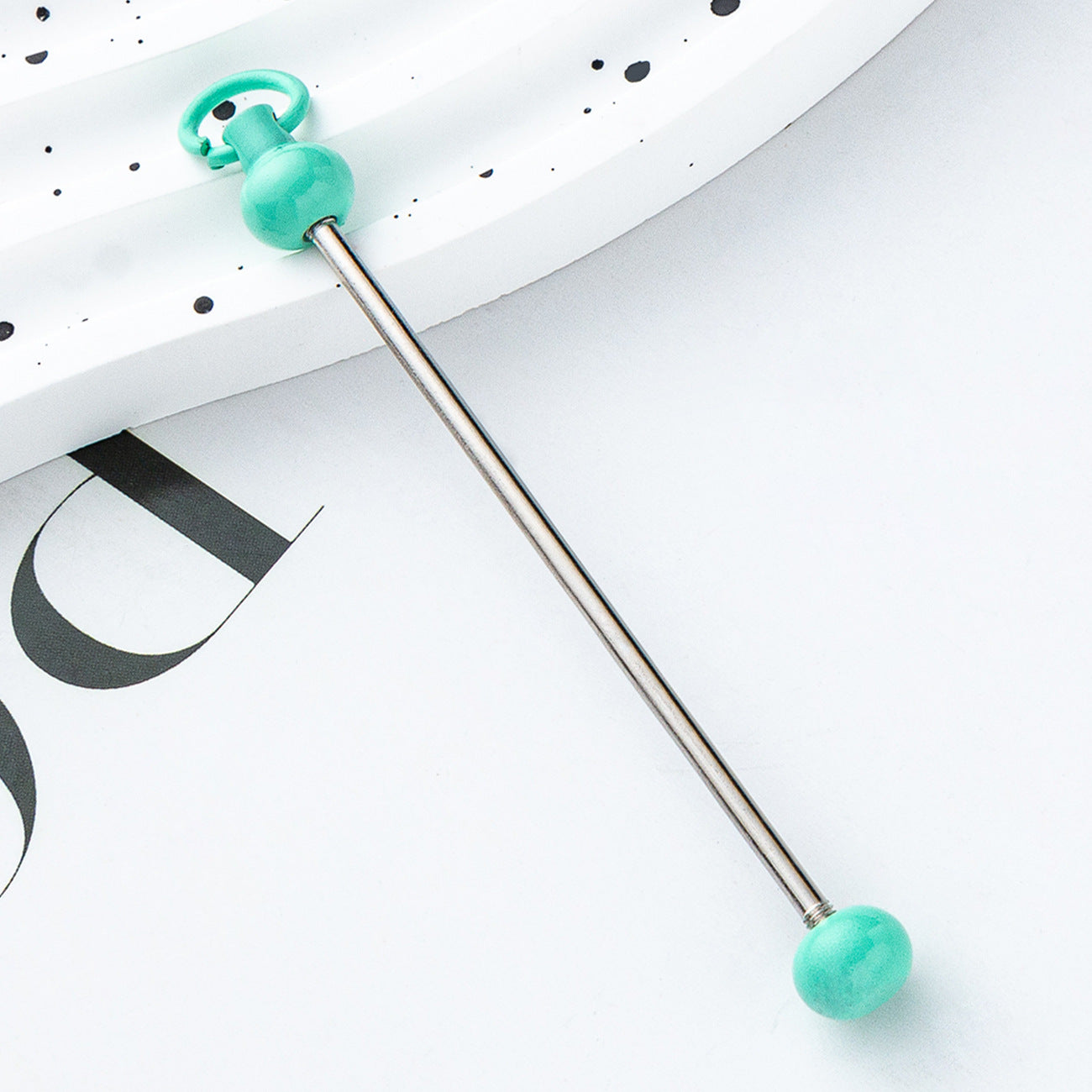 Wholesale Beadable Bar Colorful Candy Color DIY for Beaded Metal Keychain Bar