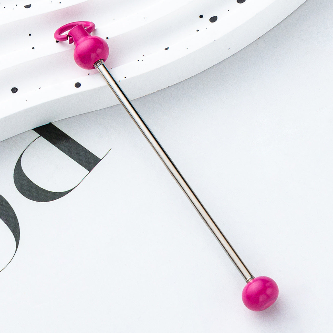 Wholesale Beadable Bar Colorful Candy Color DIY for Beaded Metal Keychain Bar