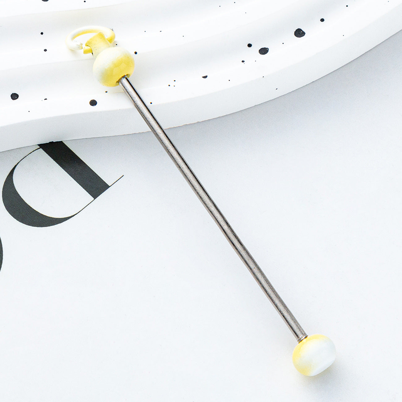 Wholesale Beadable Bar Colorful Candy Color DIY for Beaded Metal Keychain Bar