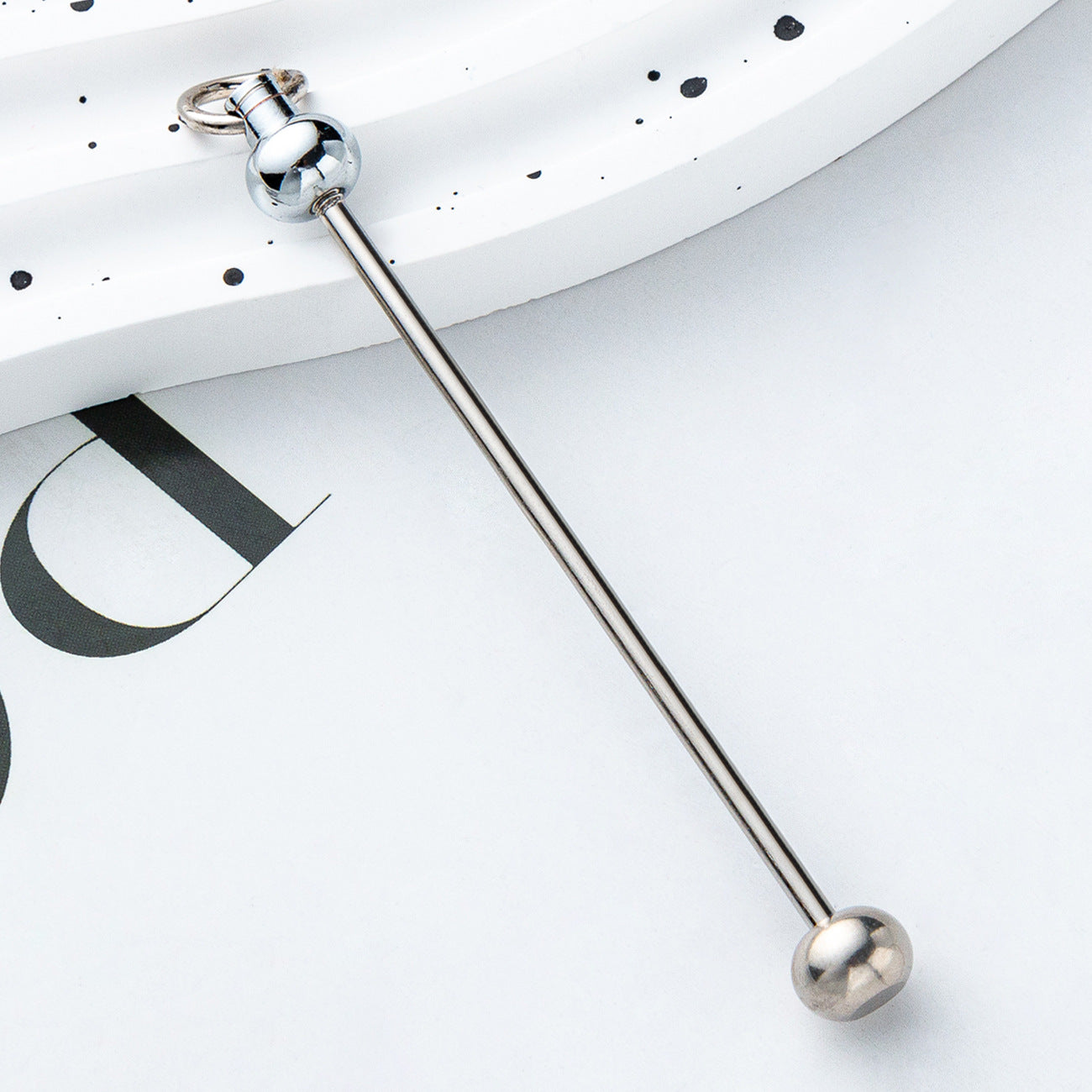 Wholesale Beadable Bar Colorful Candy Color DIY for Beaded Metal Keychain Bar