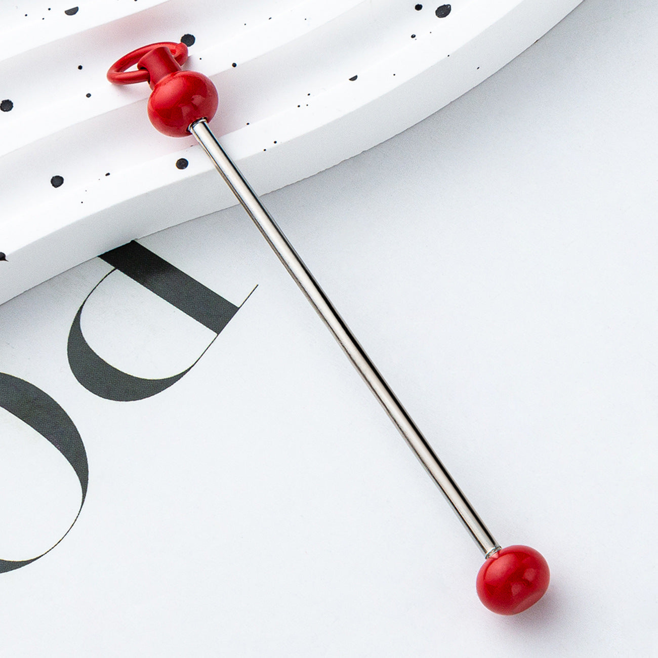 Wholesale Beadable Bar Colorful Candy Color DIY for Beaded Metal Keychain Bar