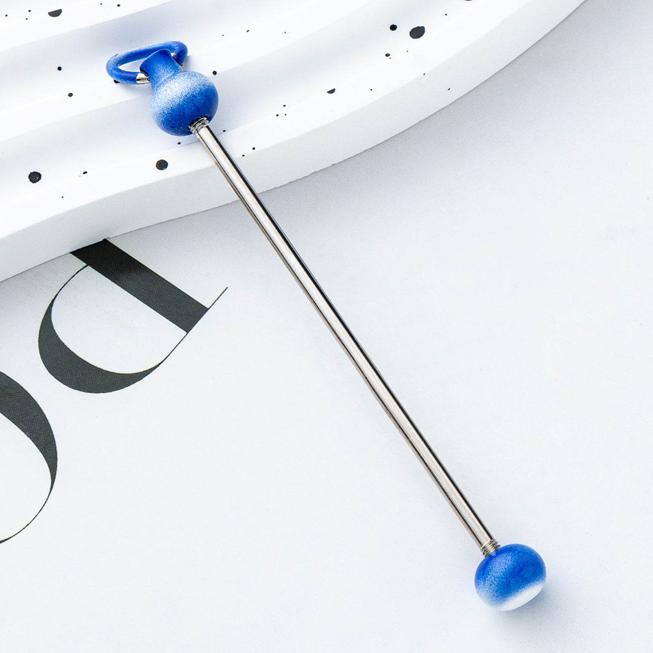 Wholesale Beadable Bar Colorful Candy Color DIY for Beaded Metal Keychain Bar