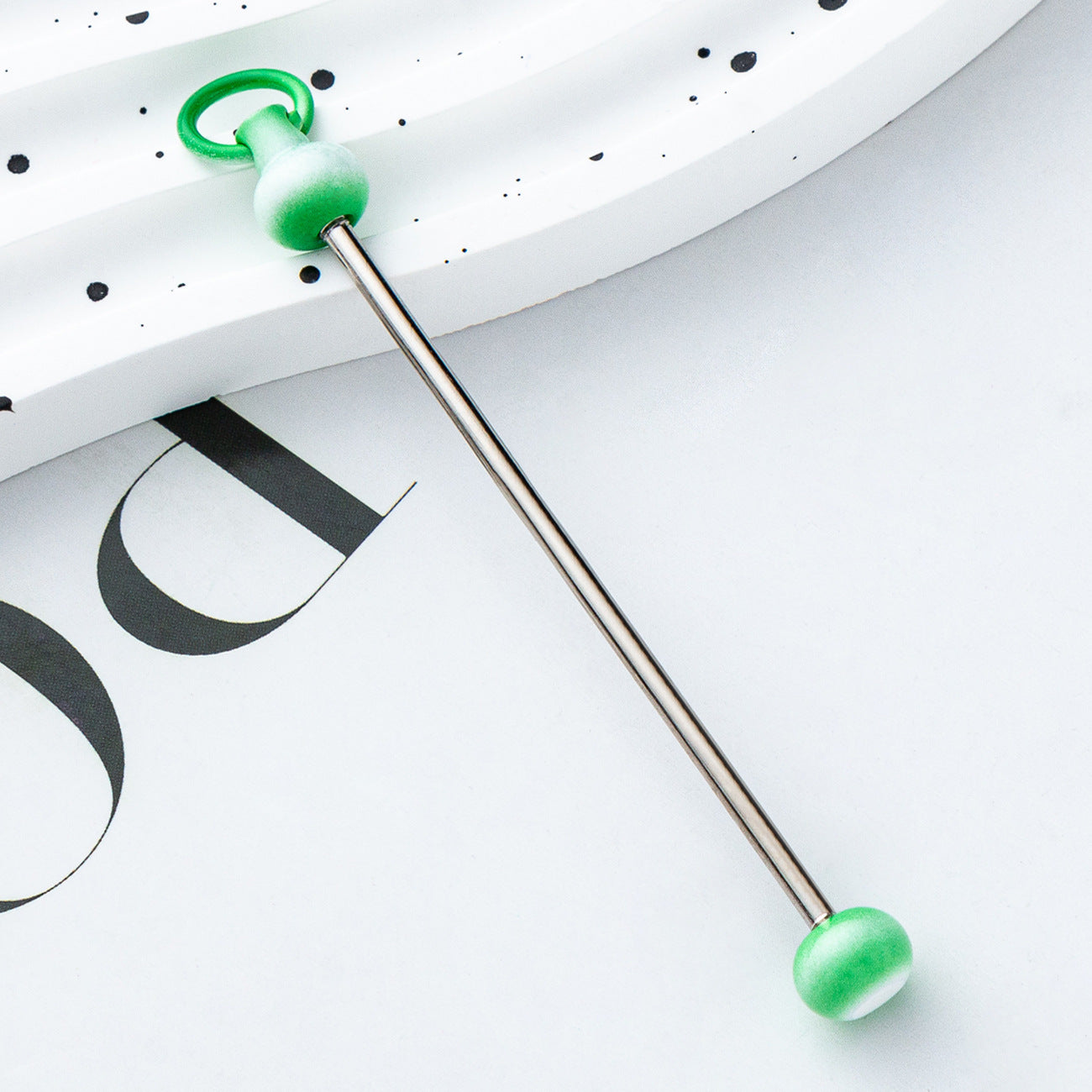 Wholesale Beadable Bar Colorful Candy Color DIY for Beaded Metal Keychain Bar