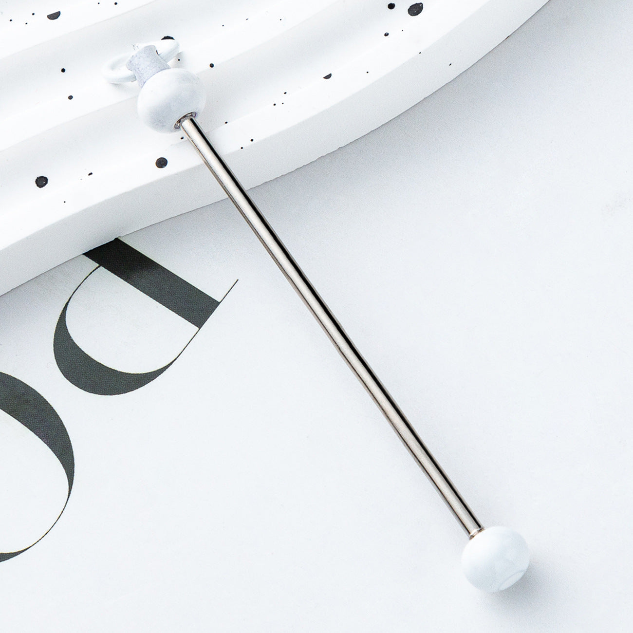 Wholesale Beadable Bar Colorful Candy Color DIY for Beaded Metal Keychain Bar