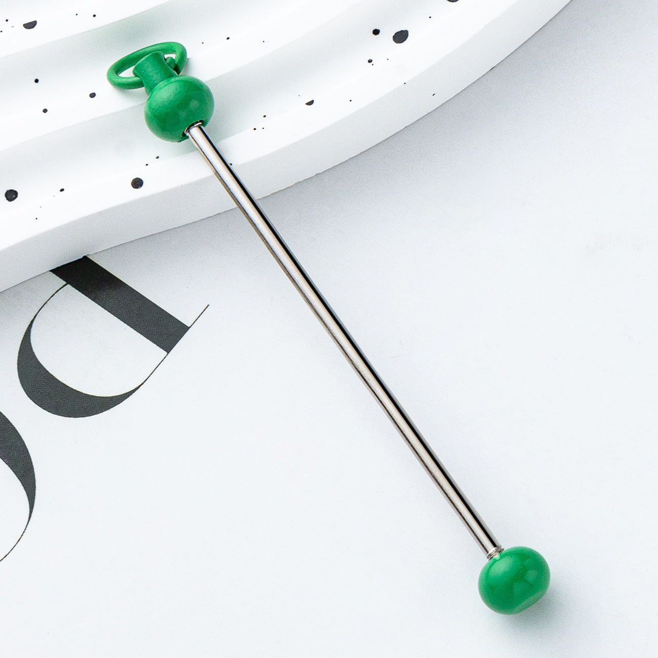 Wholesale Beadable Bar Colorful Candy Color DIY for Beaded Metal Keychain Bar