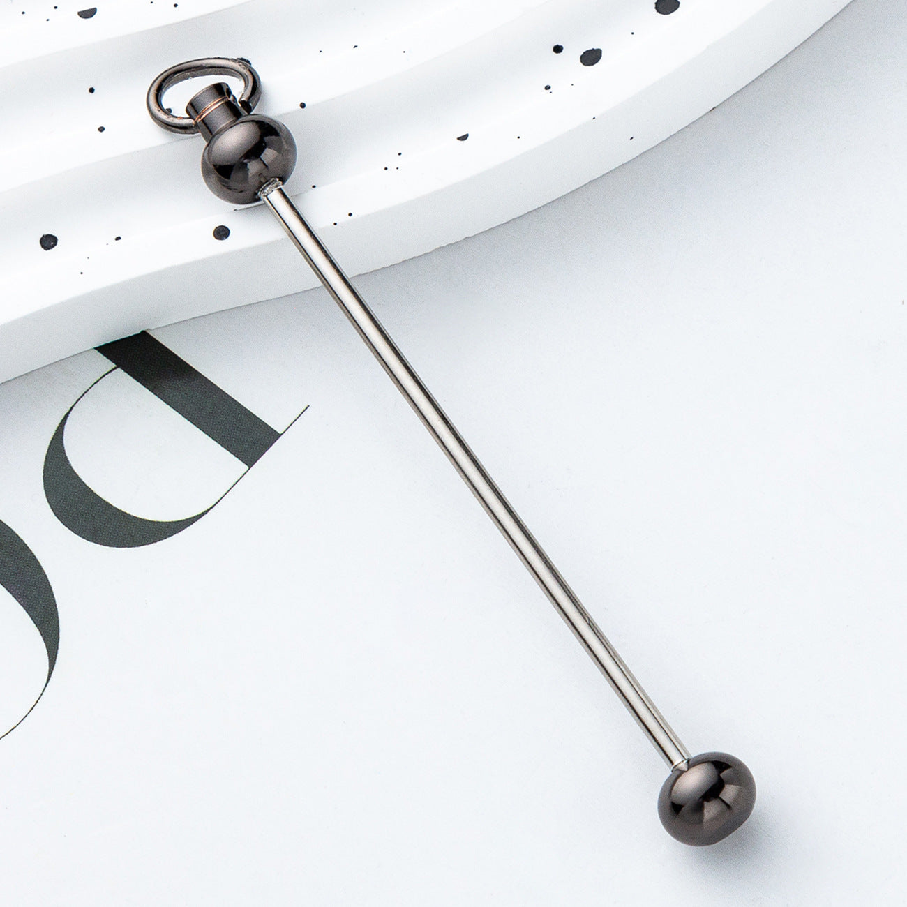 Wholesale Beadable Bar Colorful Candy Color DIY for Beaded Metal Keychain Bar