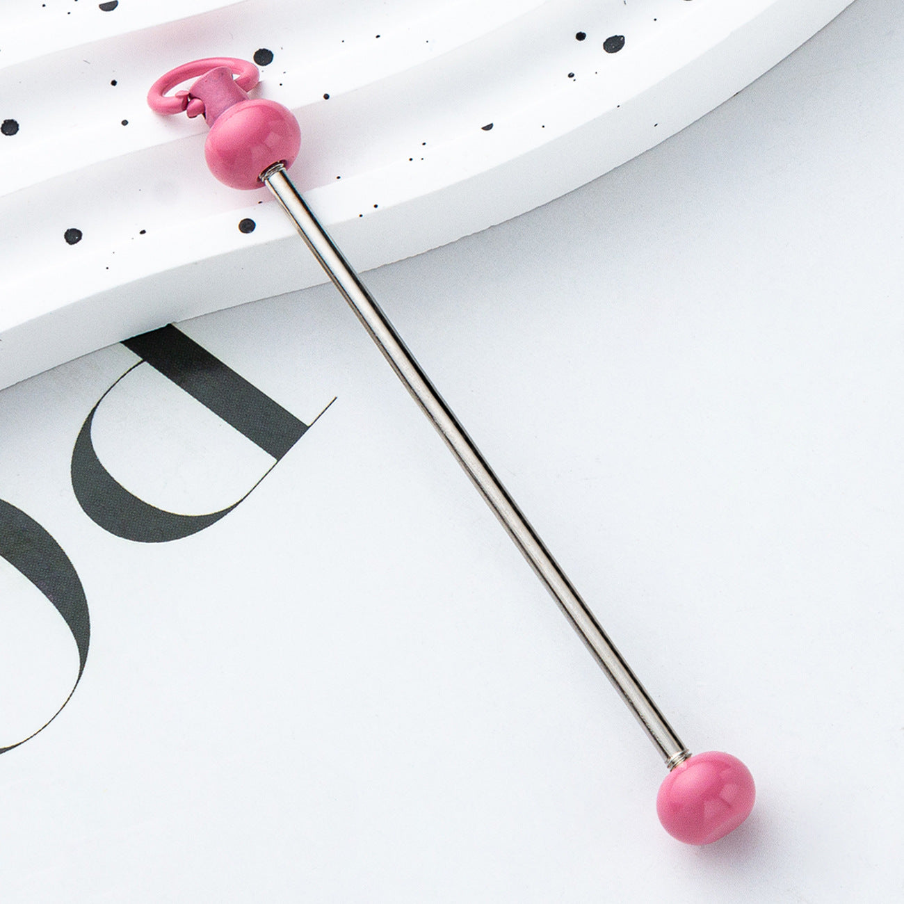 Wholesale Beadable Bar Colorful Candy Color DIY for Beaded Metal Keychain Bar