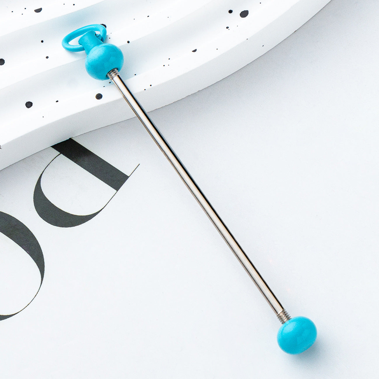 Wholesale Beadable Bar Colorful Candy Color DIY for Beaded Metal Keychain Bar