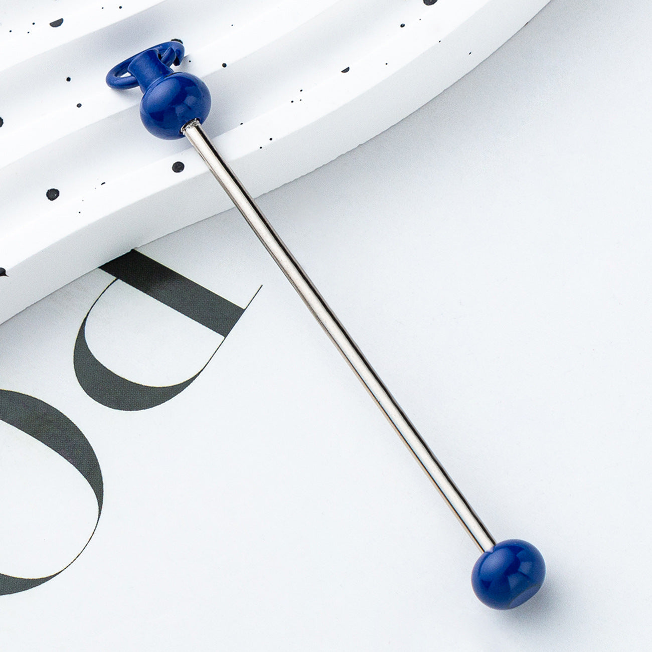 Wholesale Beadable Bar Colorful Candy Color DIY for Beaded Metal Keychain Bar