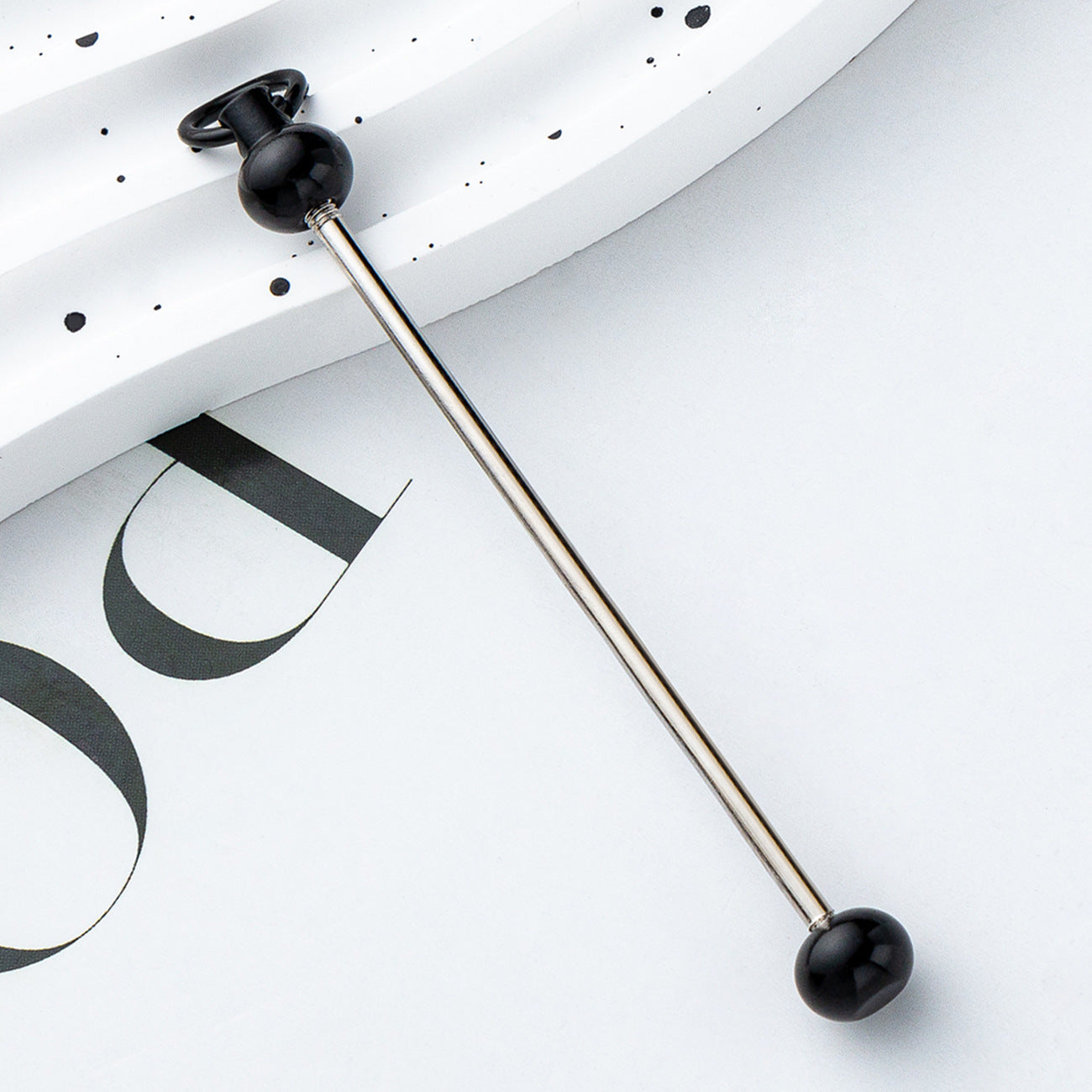 Wholesale Beadable Bar Colorful Candy Color DIY for Beaded Metal Keychain Bar