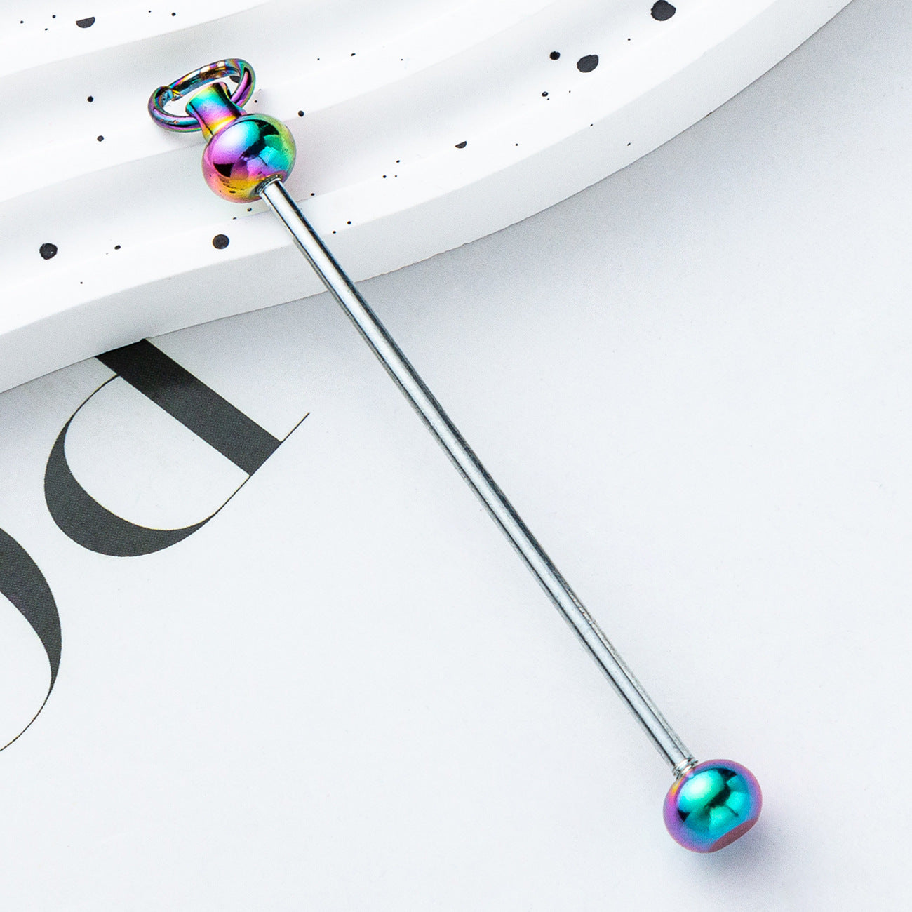 Wholesale Beadable Bar Colorful Candy Color DIY for Beaded Metal Keychain Bar