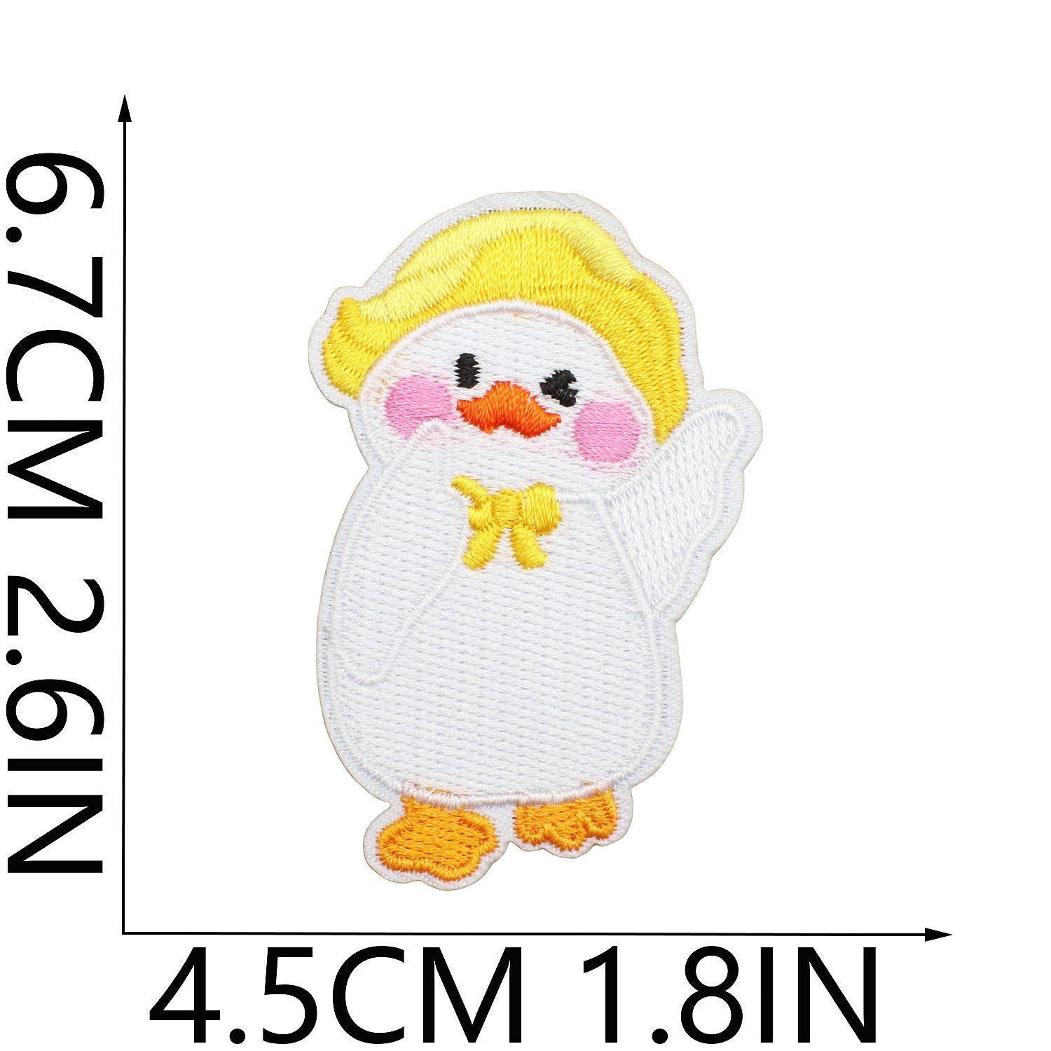 Wholesale Cute duck embroidered patch for children's clothes