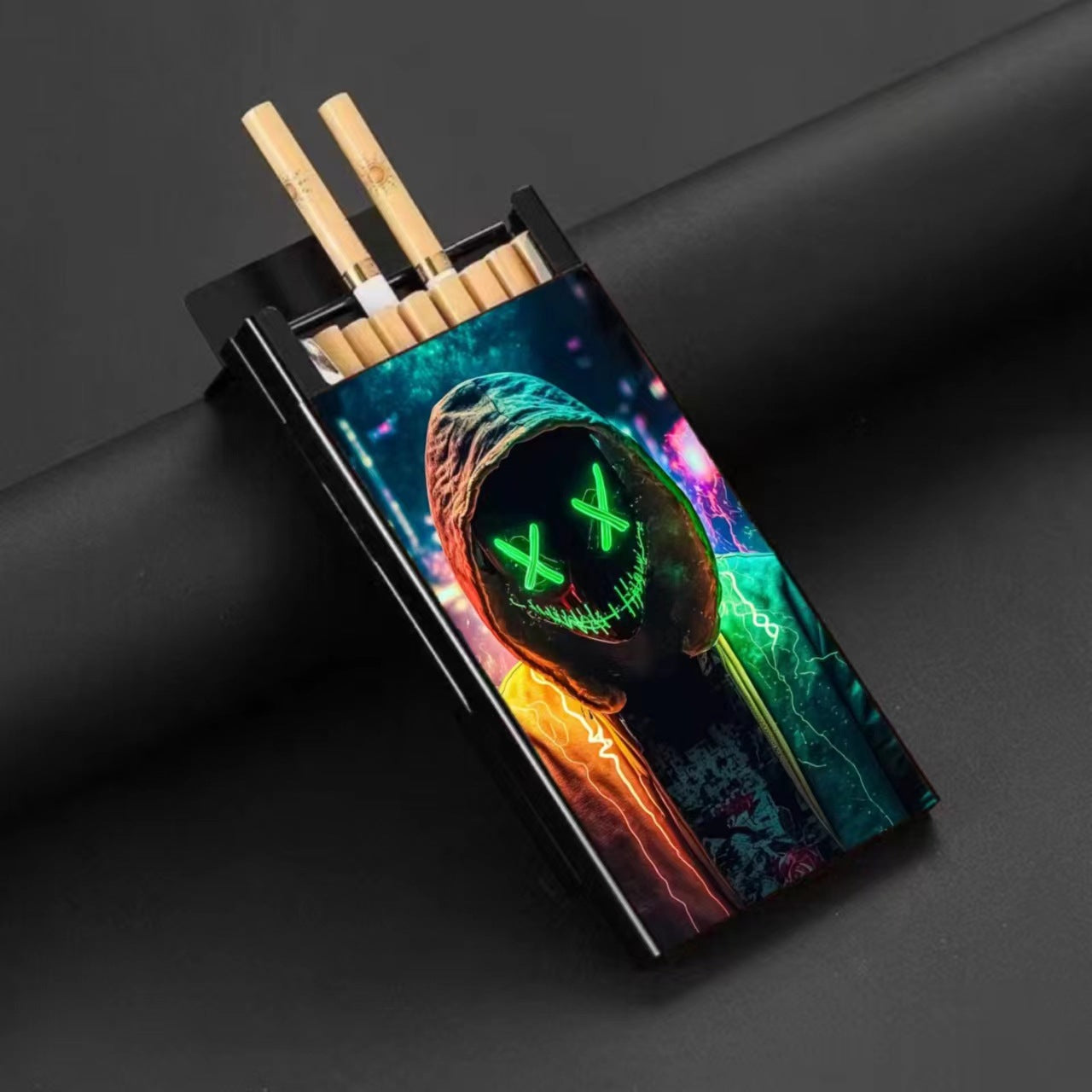 Wholesale Metal Fine Tube Anti Drop and Moisture-proof Painted Creative Cigarette Box