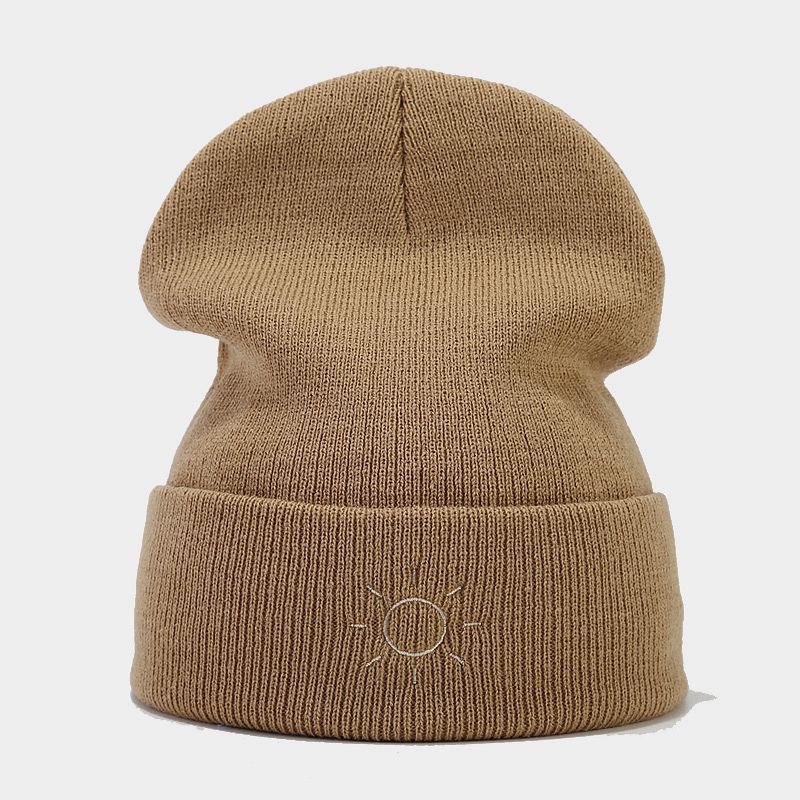 Wholesale Winter Hat Simple Sun Embroidered Woolen Hat Knitted Hat