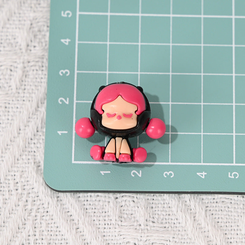 Wholesale 5pcs/pack With holes cartoon cute able rubber beads diy OLY Exclusive