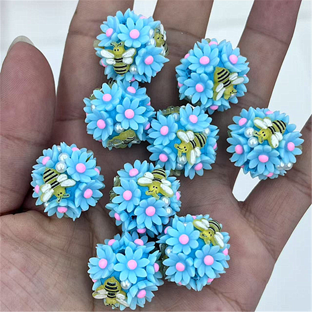 Wholesale 30pcs/pack Heavy clay flower ball DIY beaded accessories