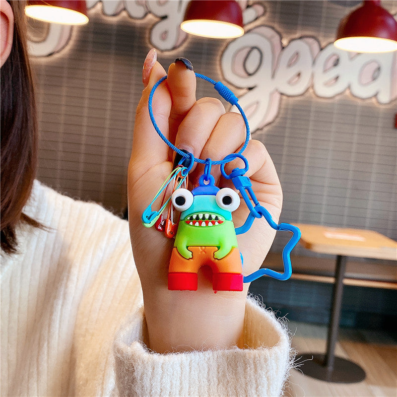 Wholesale PVC Little Monster Wrist Keychain