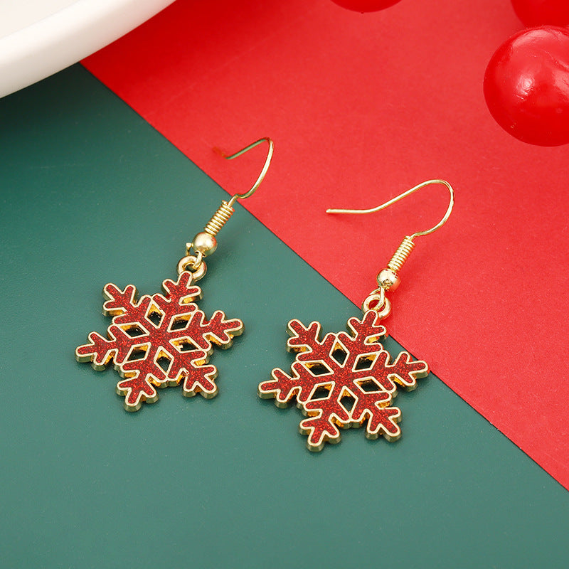 Wholesale Design New Year's Snowflake Earrings