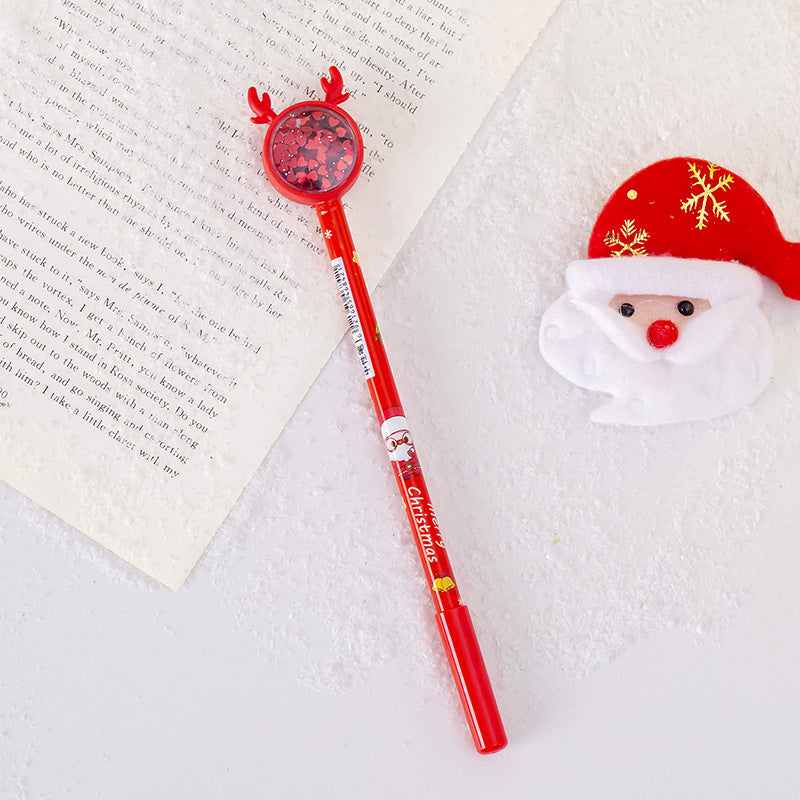 Wholesale Plastic Christmas Glitter Antler Creative Rollerball Pen