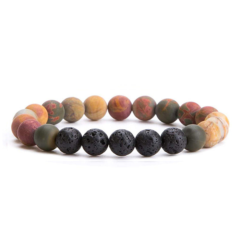 Wholesale Stretch Volcanic Stone Natural Stone Beaded Bracelet