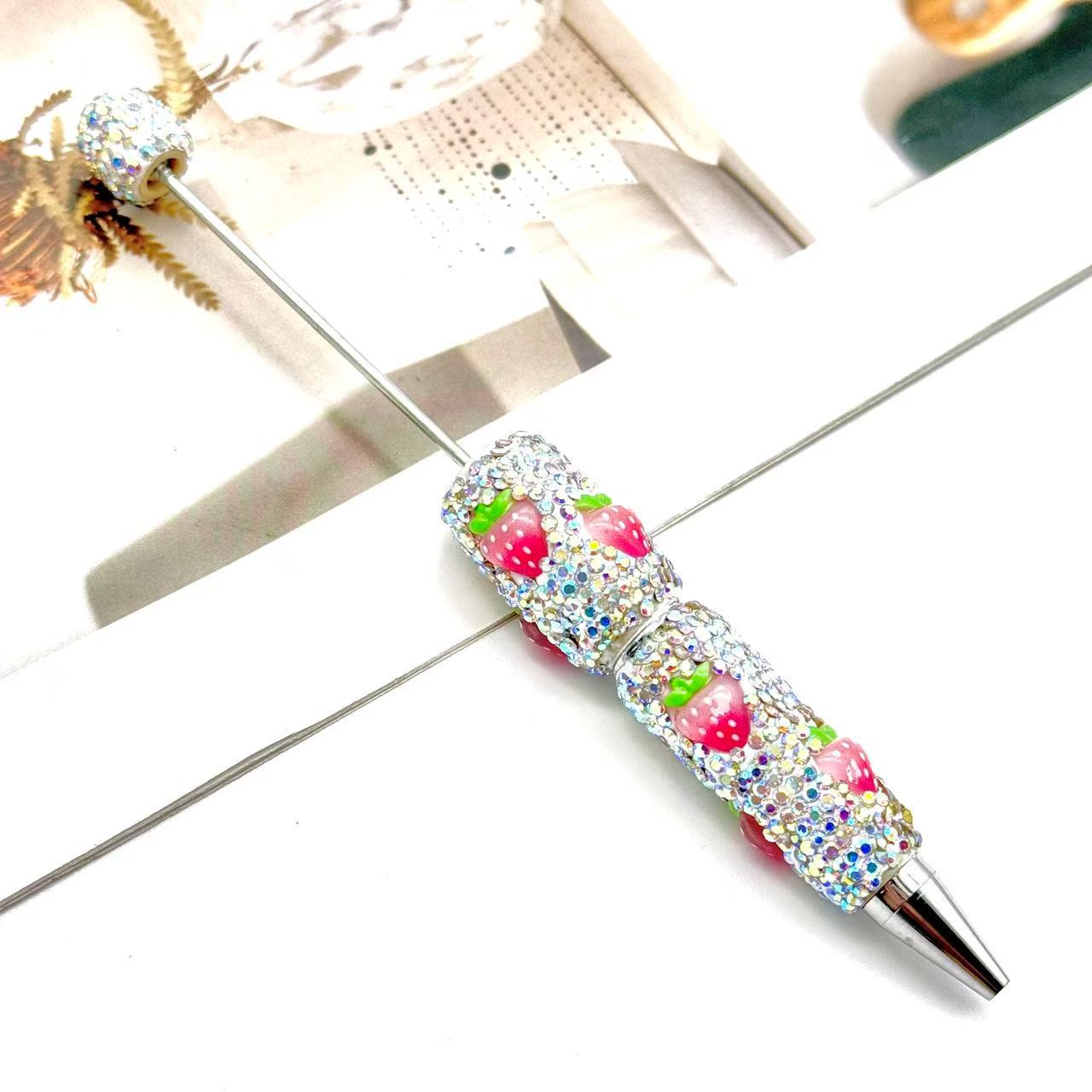 Wholesale Fruit Full Diamond beadable pens