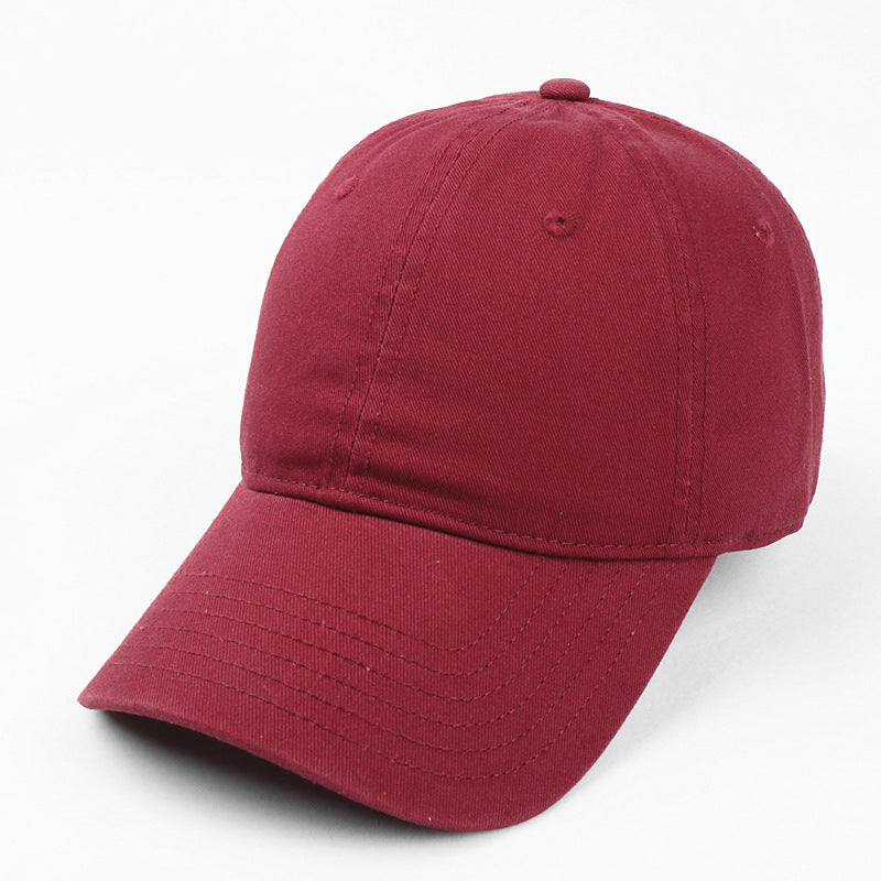Wholesale Simple Soft Top Washable Cotton Light Plate Solid Color Cap Men's and Women's Korean Style Sunscreen Baseball Cap Trendy