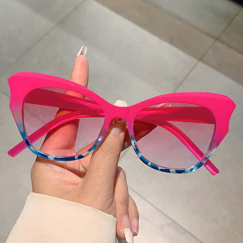 Wholesale Anti-ultraviolet light-proof, slim-looking, high-end stitching color sunglasses